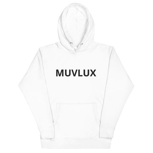"Elevate Elegance" Muvlux's White Hoodie