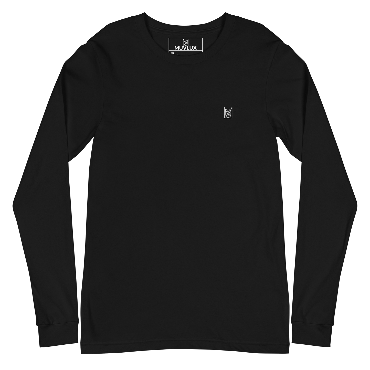 "Noir Élégance" Muvlux's Black Long Sleeve Tee