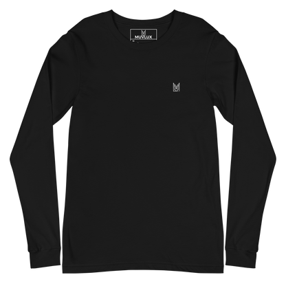 "Noir Élégance" Muvlux's Black Long Sleeve Tee