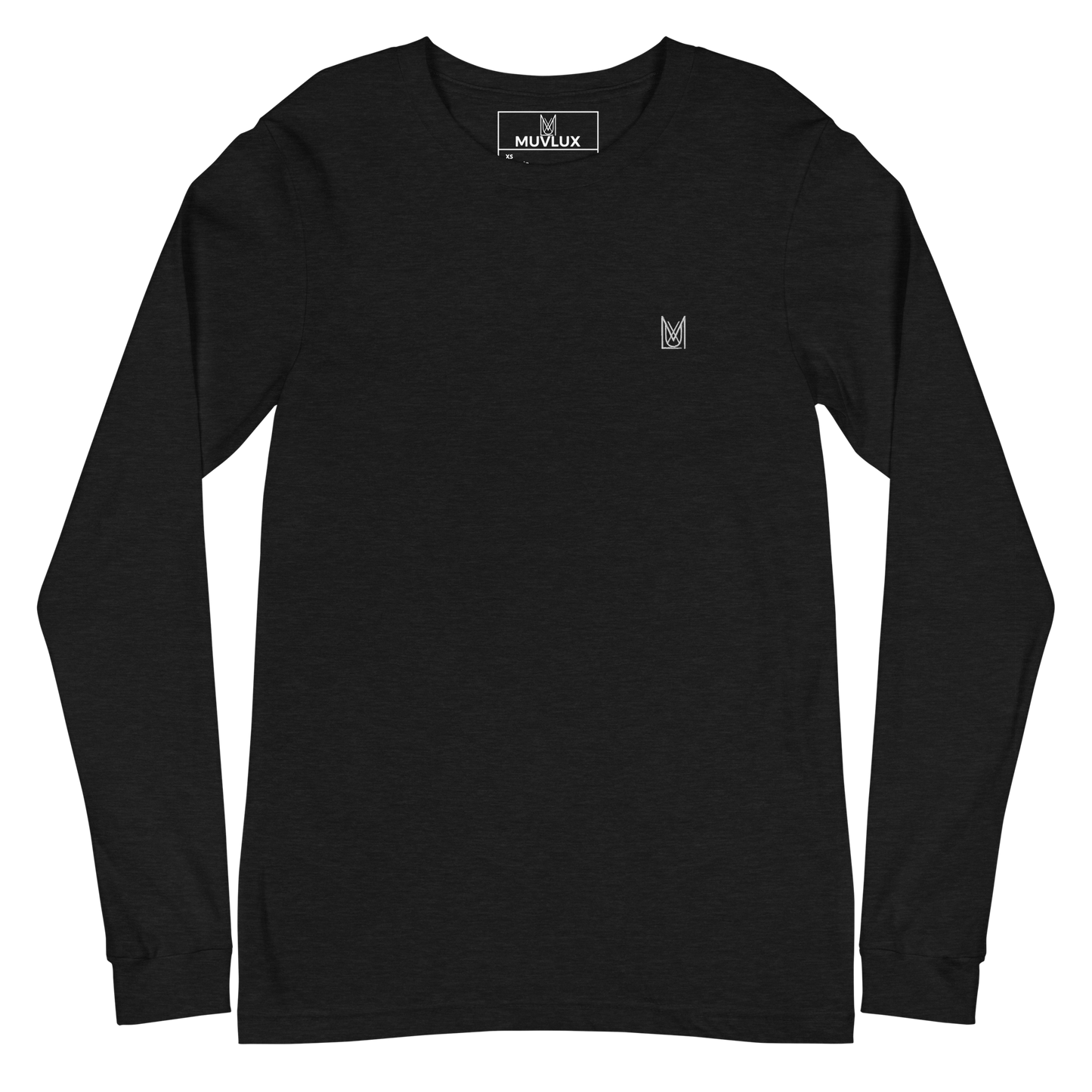 "Heathered Sophistique" Muvlux's Black Heather Long Sleeve Tee