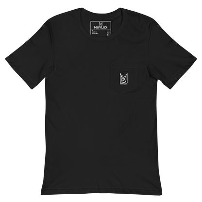 "Shadow Luxe" Muvlux's Black Pocket T-Shirt