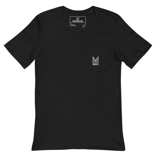 "Shadow Luxe" Muvlux's Black Pocket T-Shirt