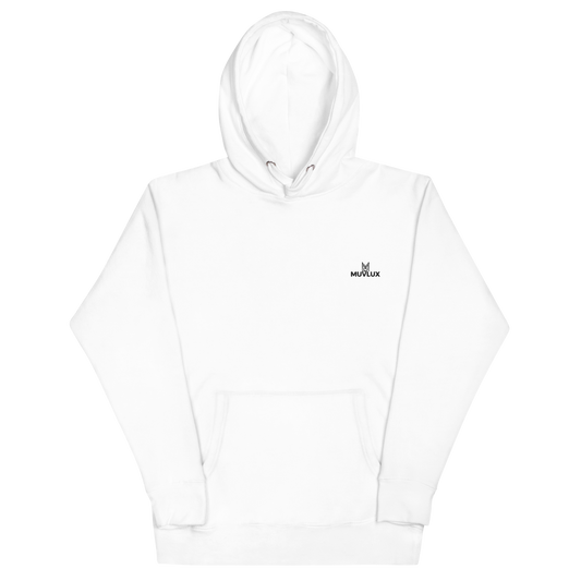 "Urban Chic" Muvlux's White Signature Hoodie