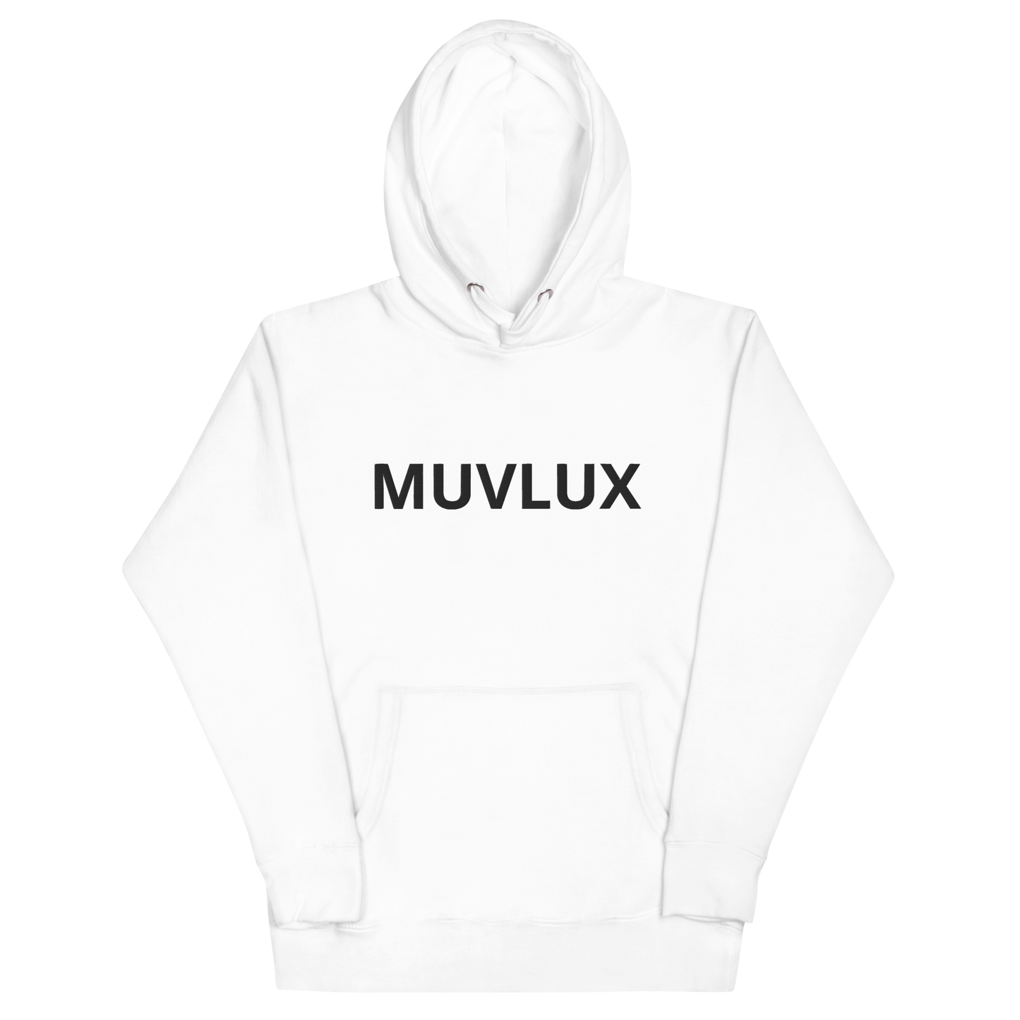 "Elevate Elegance" Muvlux's White Hoodie