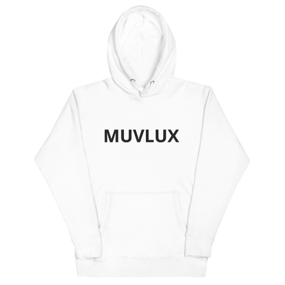 "Elevate Elegance" Muvlux's White Hoodie