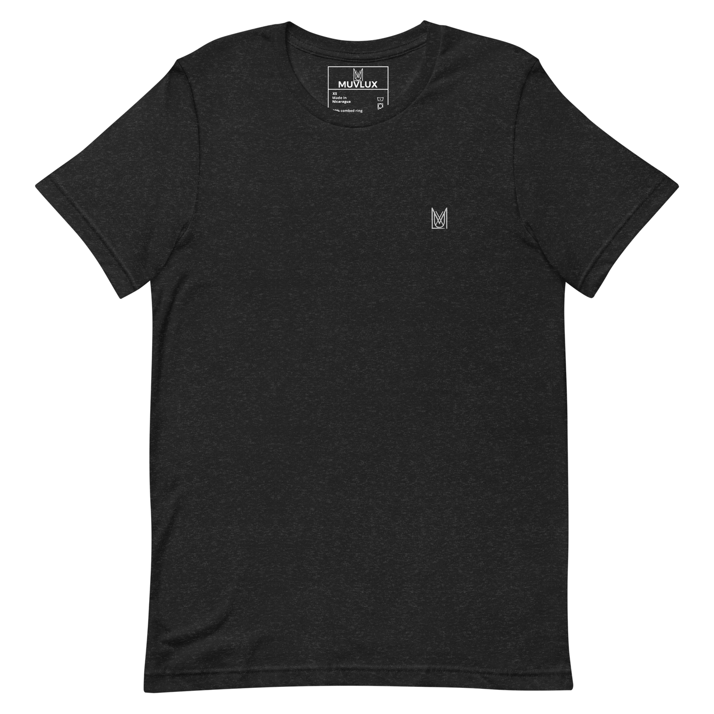 "Obsidian Whispers" Muvlux's Black Heather T-Shirt