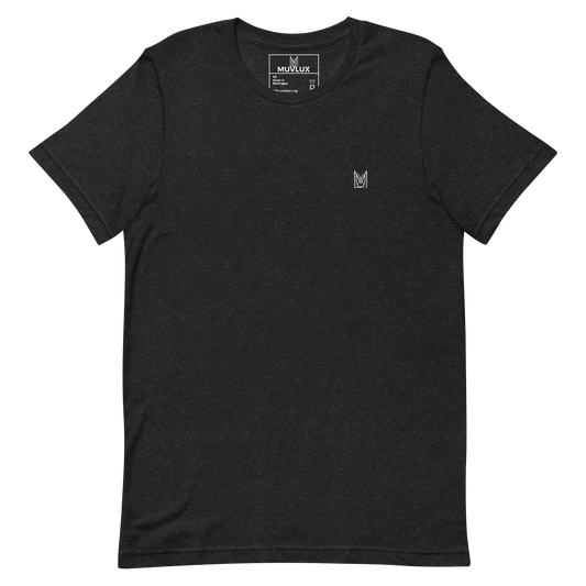 "Obsidian Whispers" Muvlux's Black Heather T-Shirt