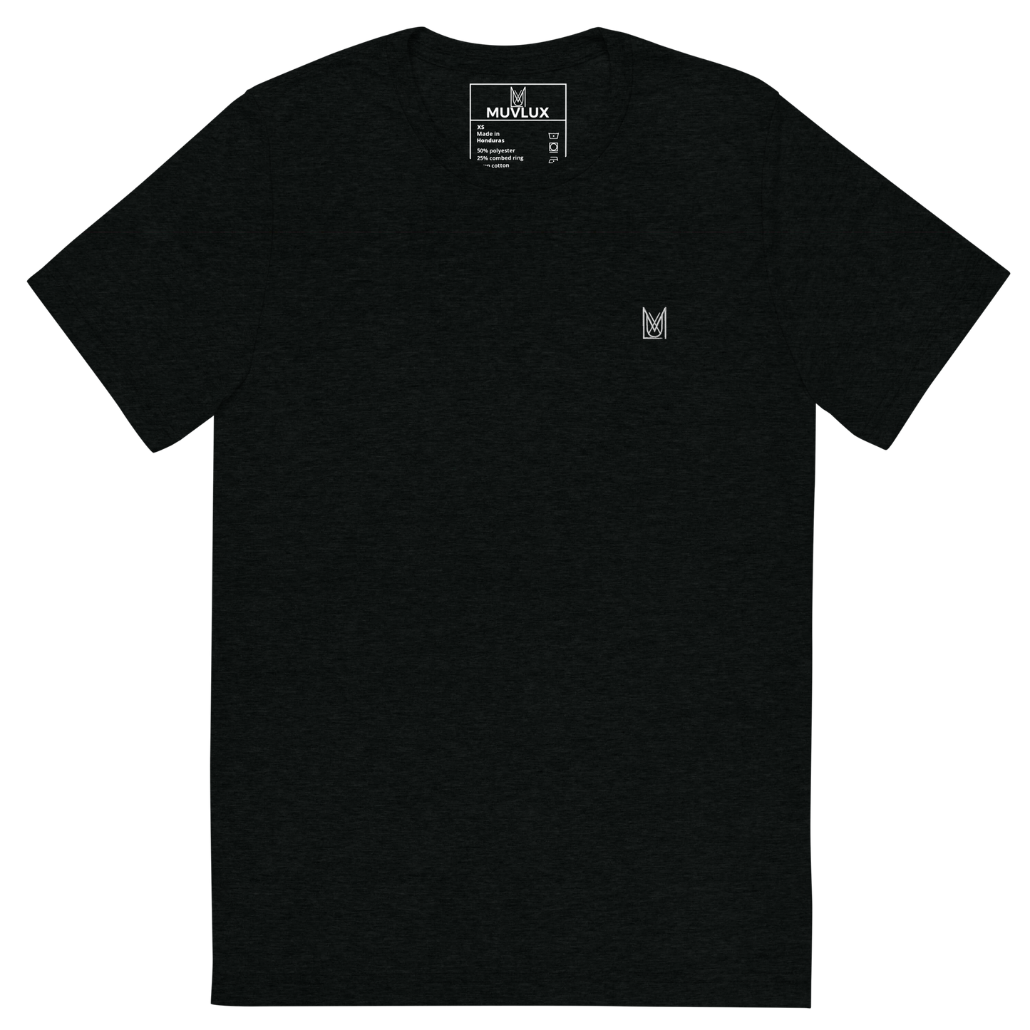 "Noir Opulence" Muvlux's Black Tri-Blend T-Shirt