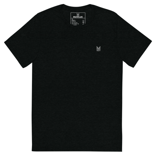 "Noir Opulence" Muvlux's Black Tri-Blend T-Shirt