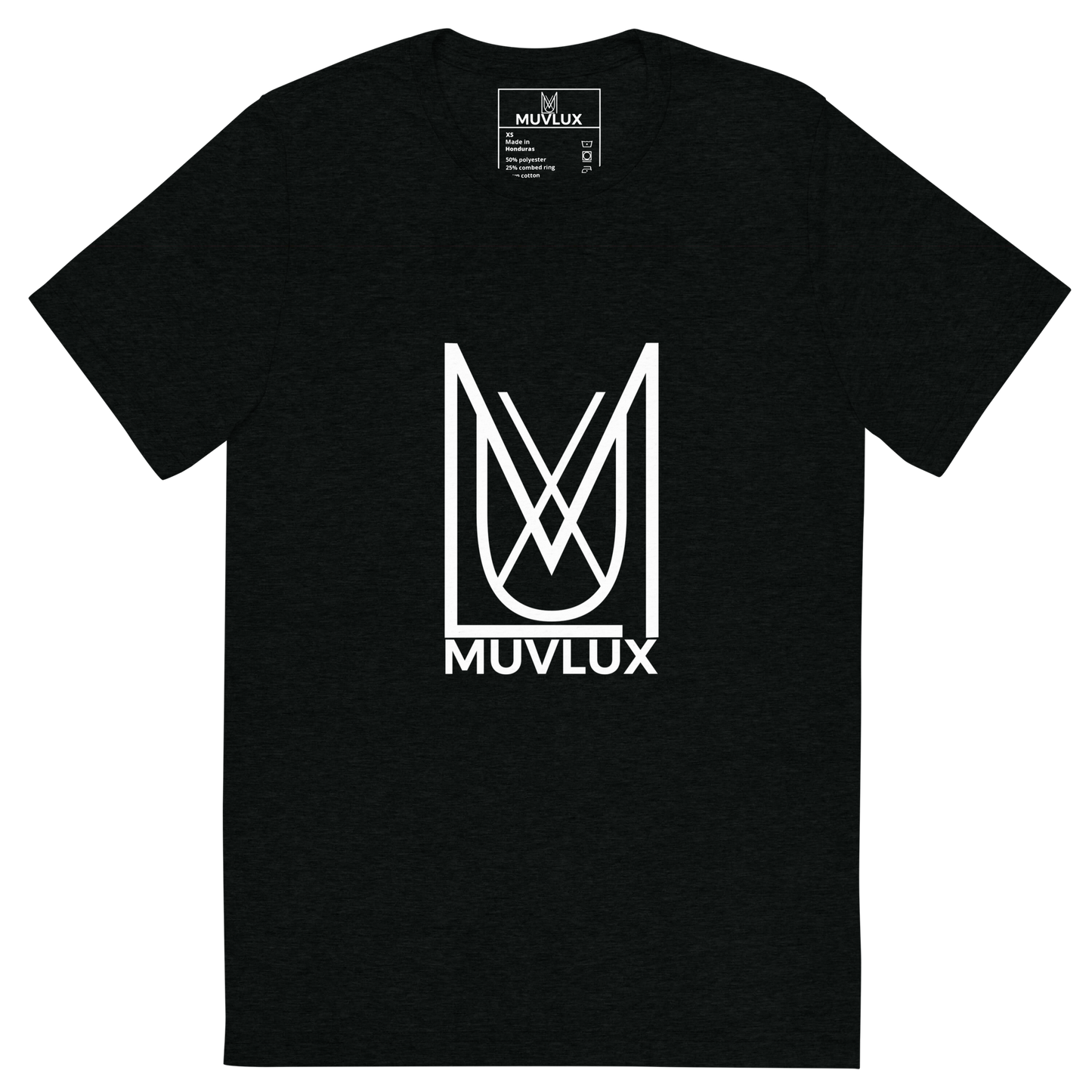 "Retro Comfort" Muvlux's Black Tri-Blend T-shirt