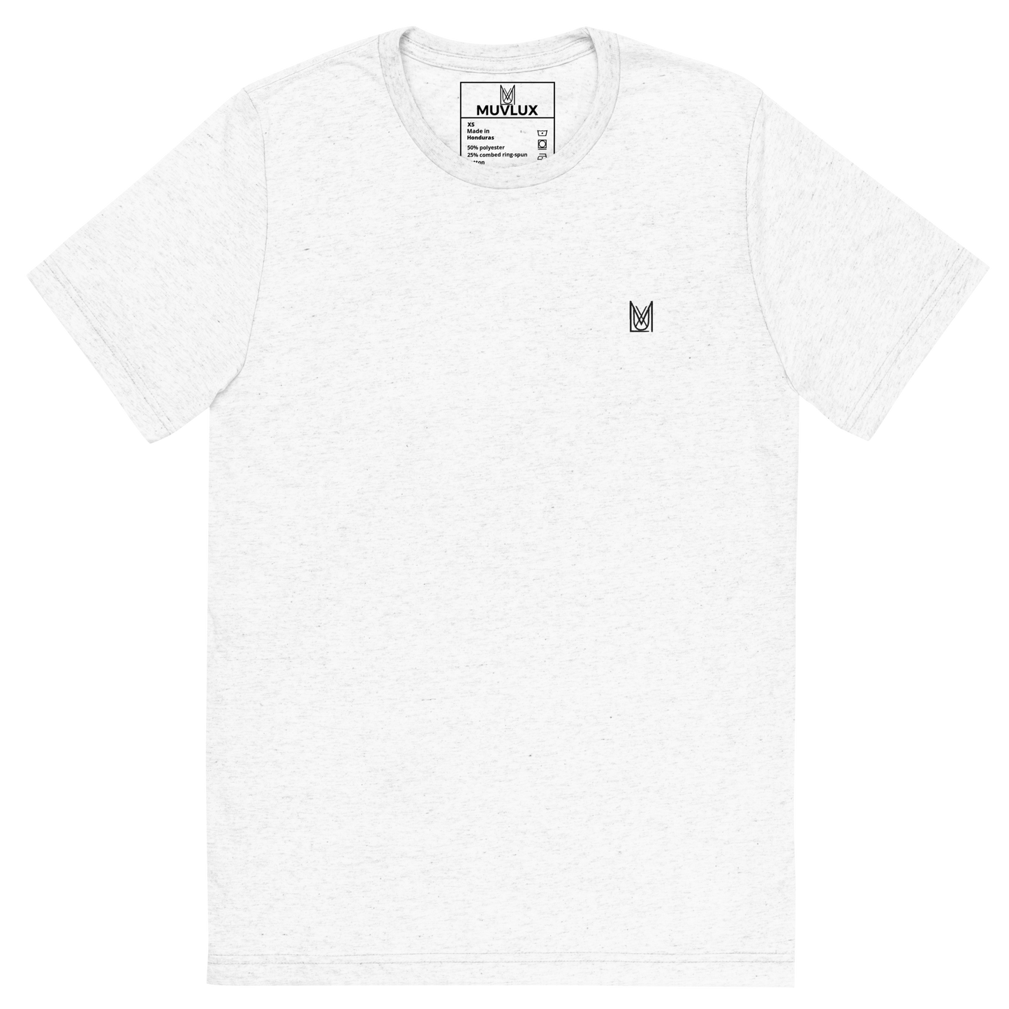 "Elevate Blanc" Muvlux's Refined White Tri-Blend T-Shirt