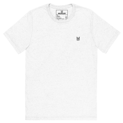 "Elevate Blanc" Muvlux's Refined White Tri-Blend T-Shirt