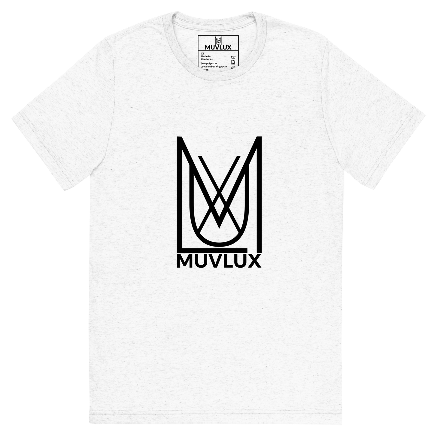 "Timeless Vintage" Muvlux's White Tri-Blend T-shirt