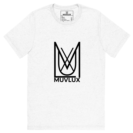 "Timeless Vintage" Muvlux's White Tri-Blend T-shirt